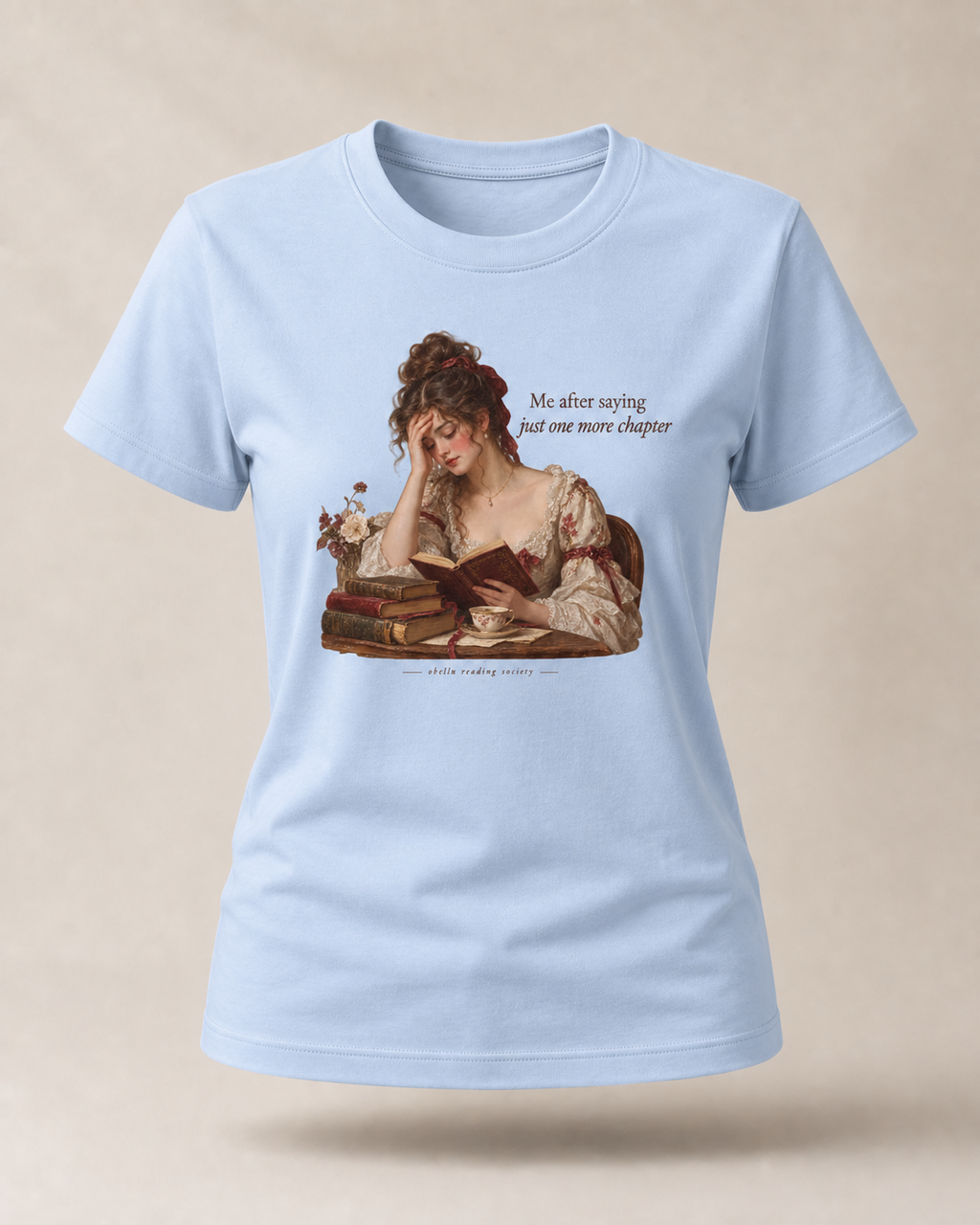 OBELLU Just One More Chapter Classic T-Shirt – Blue Soul 3D product view