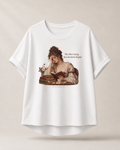 OBELLU Just One More Chapter Rolled Sleeve T-Shirt – White 3D product view