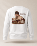 OBELLU Just One More Chapter Sweatshirt – White 3D back view