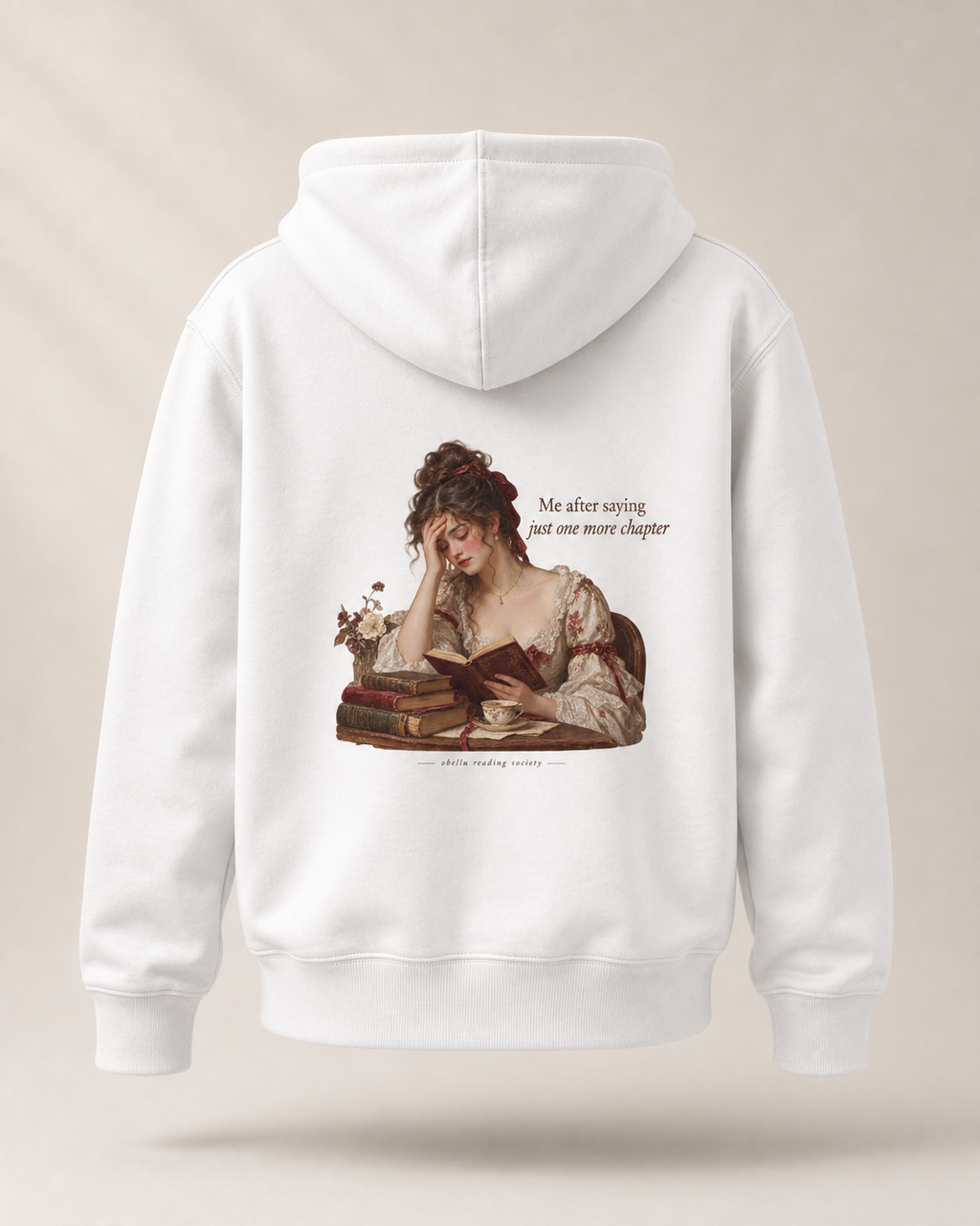 OBELLU Just One More Chapter Zipper – White 3D back view