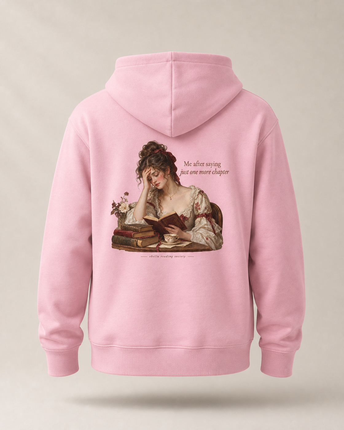 OBELLU Just One More Chapter Zipper – Cotton Pink 3D back view