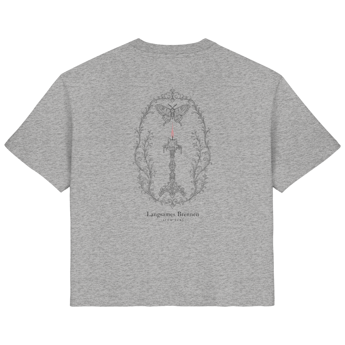 Langsames Brennen – Ladies Organic Shirt (Backprint)