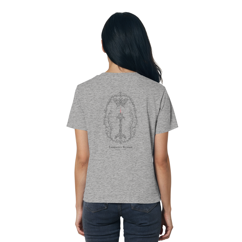Langsames Brennen – Ladies Organic Shirt (Backprint)