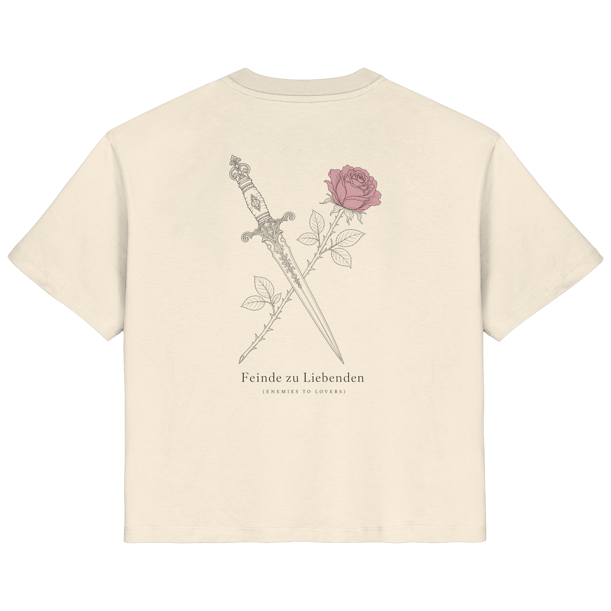Feinde zu Liebenden – Ladies Organic Shirt (Backprint)