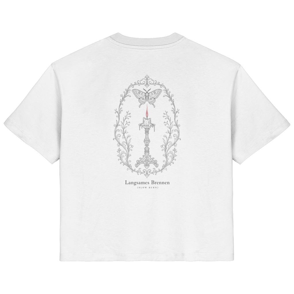 Langsames Brennen – Ladies Organic Shirt (Backprint)