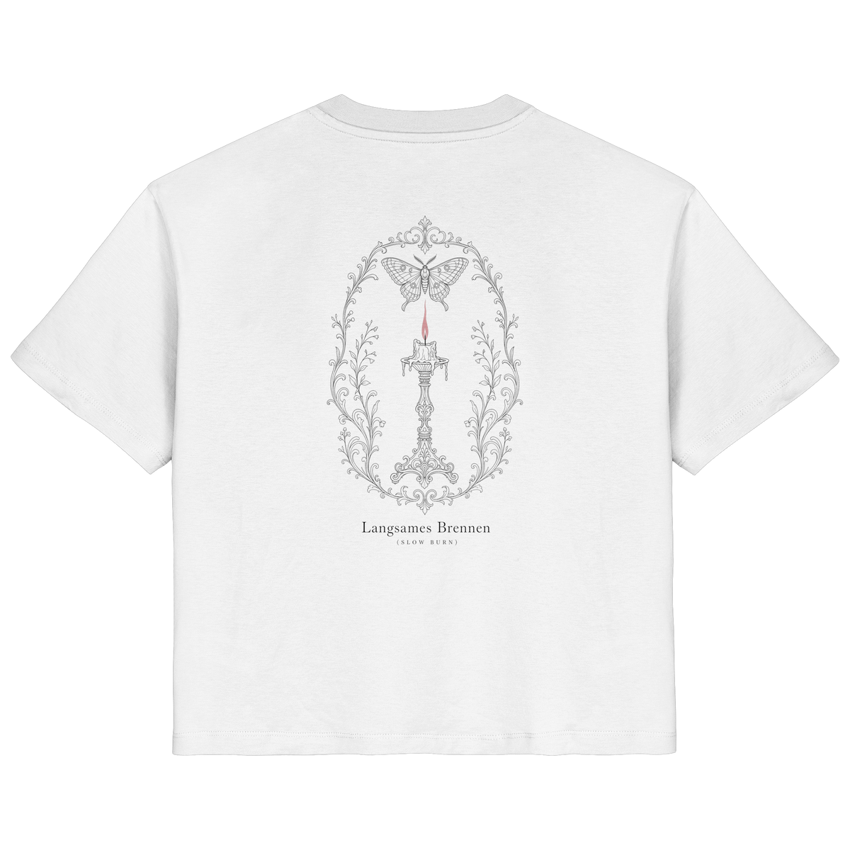 Langsames Brennen – Ladies Organic Shirt (Backprint)