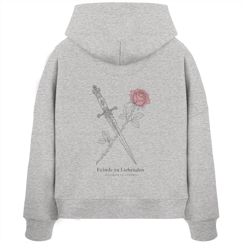 Feinde zu Liebenden – Womens Organic Boxcut Hoodie (Backprint)