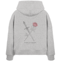 Feinde zu Liebenden – Womens Organic Boxcut Hoodie (Backprint)