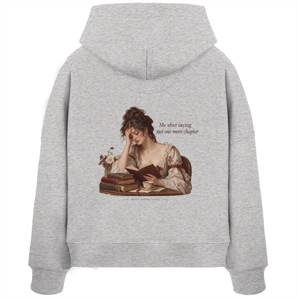 Just One More Chapter - Womens Organic Boxcut Hoodie