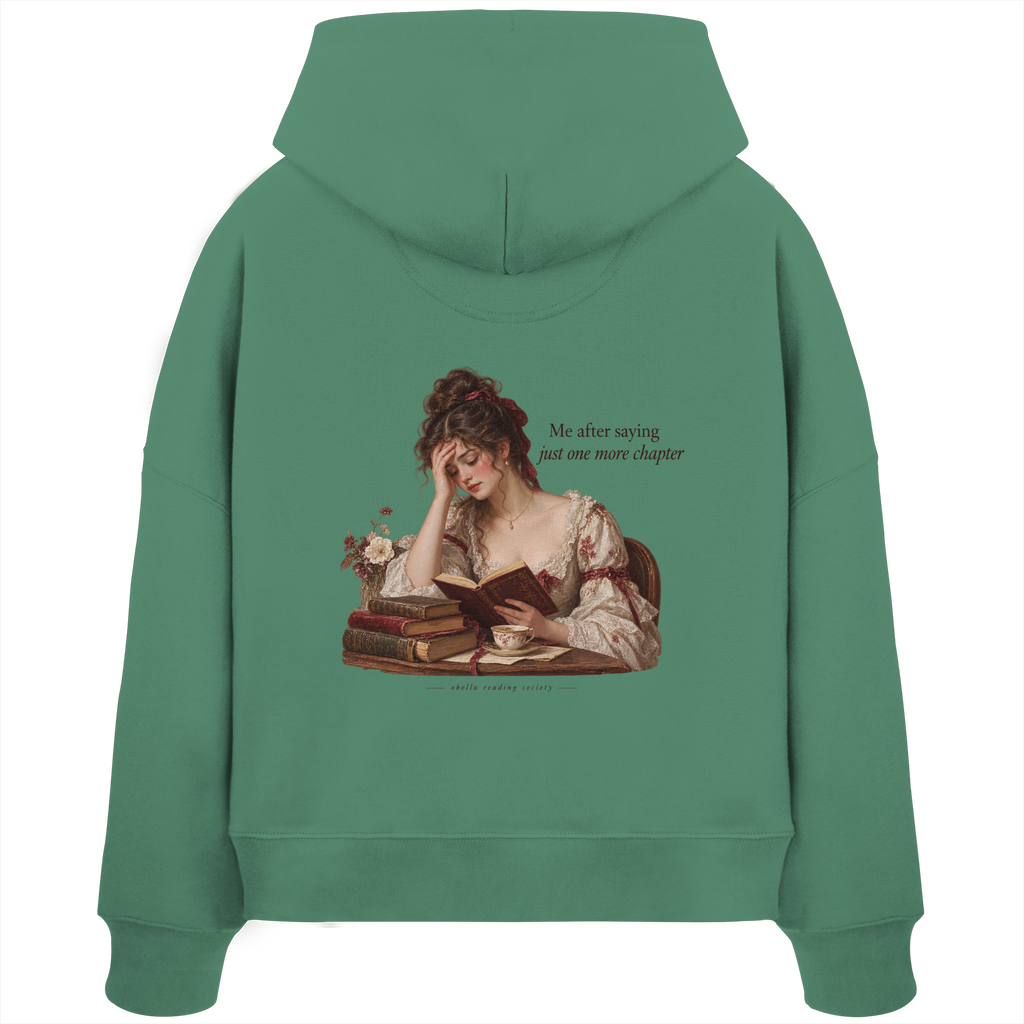 Just One More Chapter - Womens Organic Boxcut Hoodie