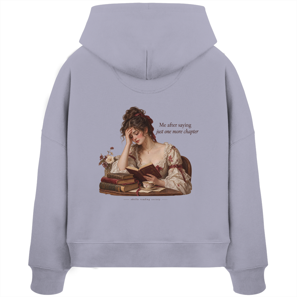 Just One More Chapter - Womens Organic Boxcut Hoodie