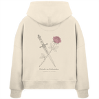 Feinde zu Liebenden – Womens Organic Boxcut Hoodie (Backprint)