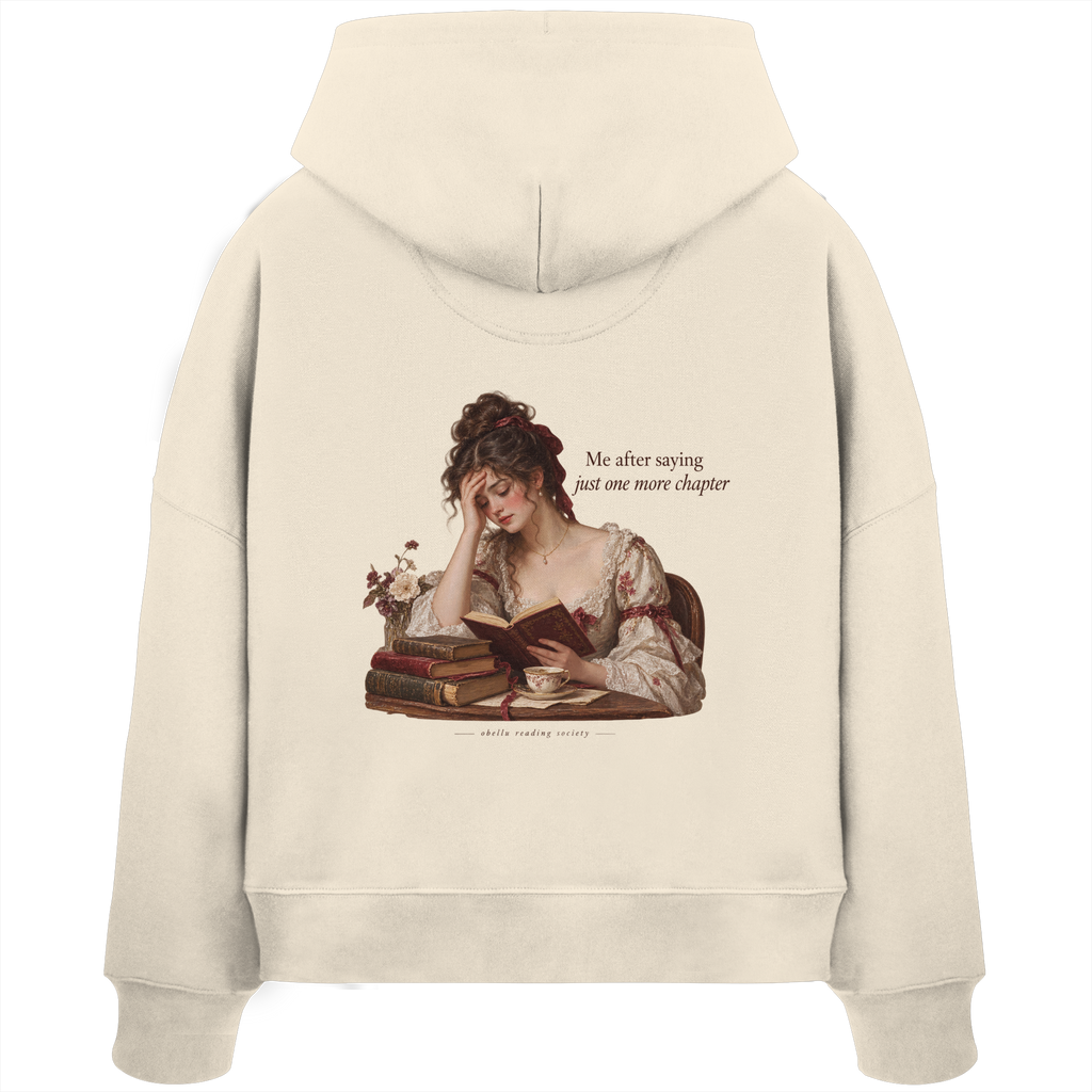 Just One More Chapter - Womens Organic Boxcut Hoodie