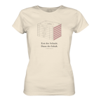 Farbschnitt Shirt in Natur Raw, Nahaufnahme des Drucks