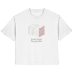 Farbschnitt Shirt in Weiß, Vorderansicht