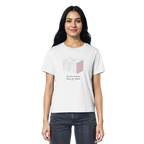 Farbschnitt Shirt in Weiß, Detailansicht