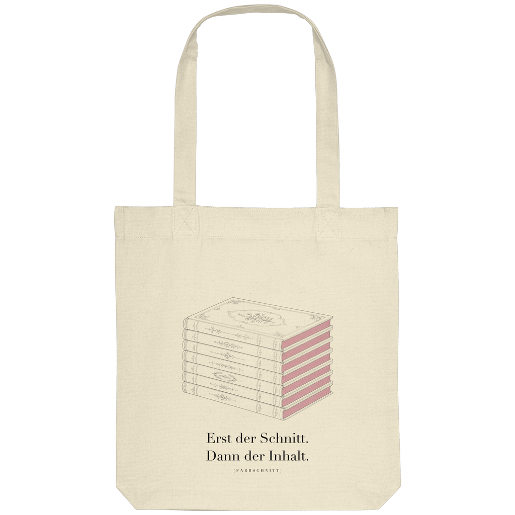 Farbschnitt Tote-Bag in Natur, Vorderansicht