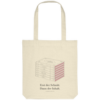 Farbschnitt Tote-Bag in Natur, Vorderansicht