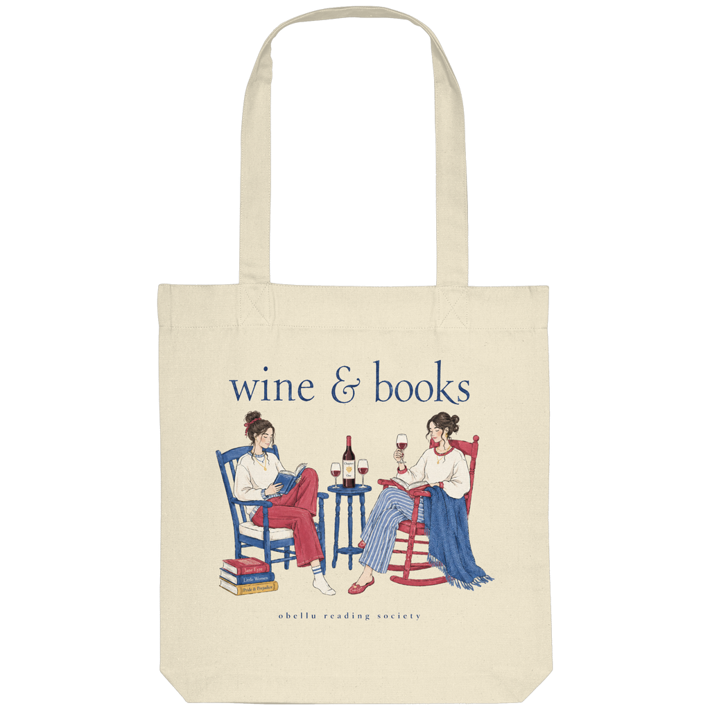 Wine & Books Abendset – Tote Bag in Natural, Motivseite