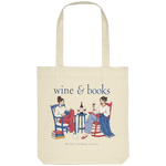 Wine & Books Abendset – Tote Bag in Natural, Motivseite