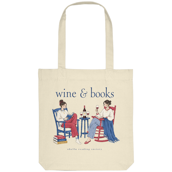 Wine & Books Abendset – Tote Bag in Natural, Motivseite