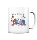 Wine & Books Abendset – Tasse in White matt mit Frontmotiv