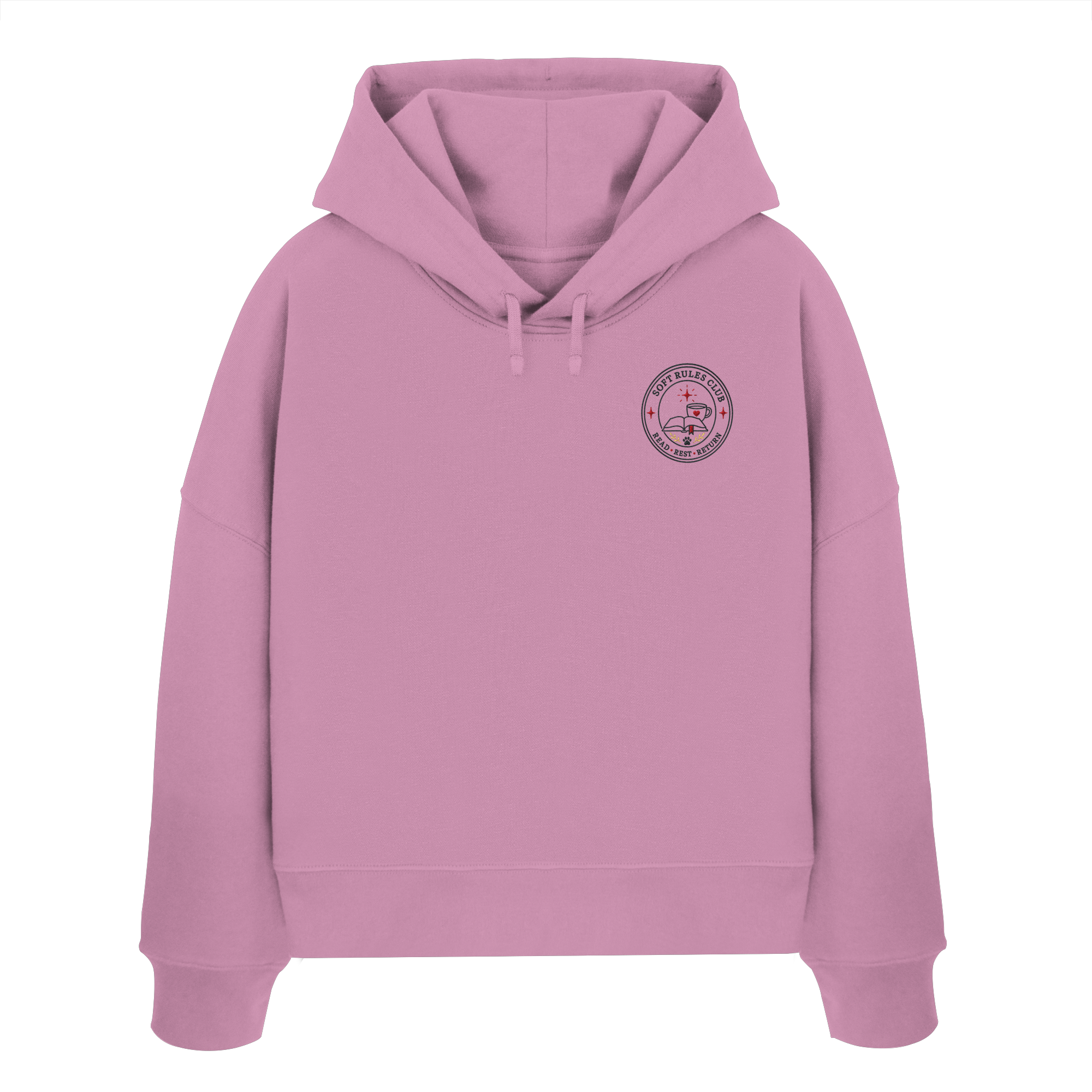 Soft Rules Club Seal - Womens Organic Boxcut Hoodie