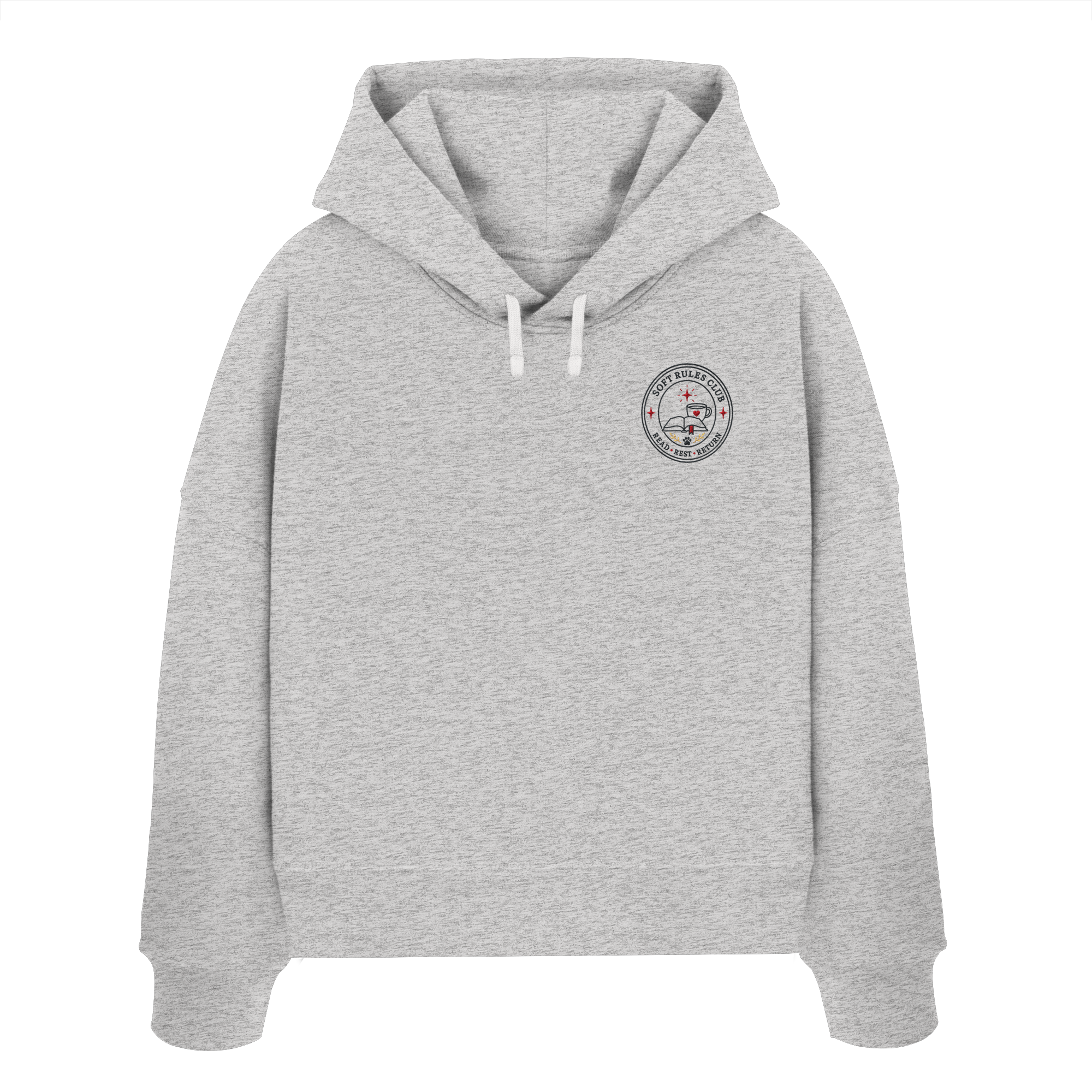 Soft Rules Club Seal - Womens Organic Boxcut Hoodie