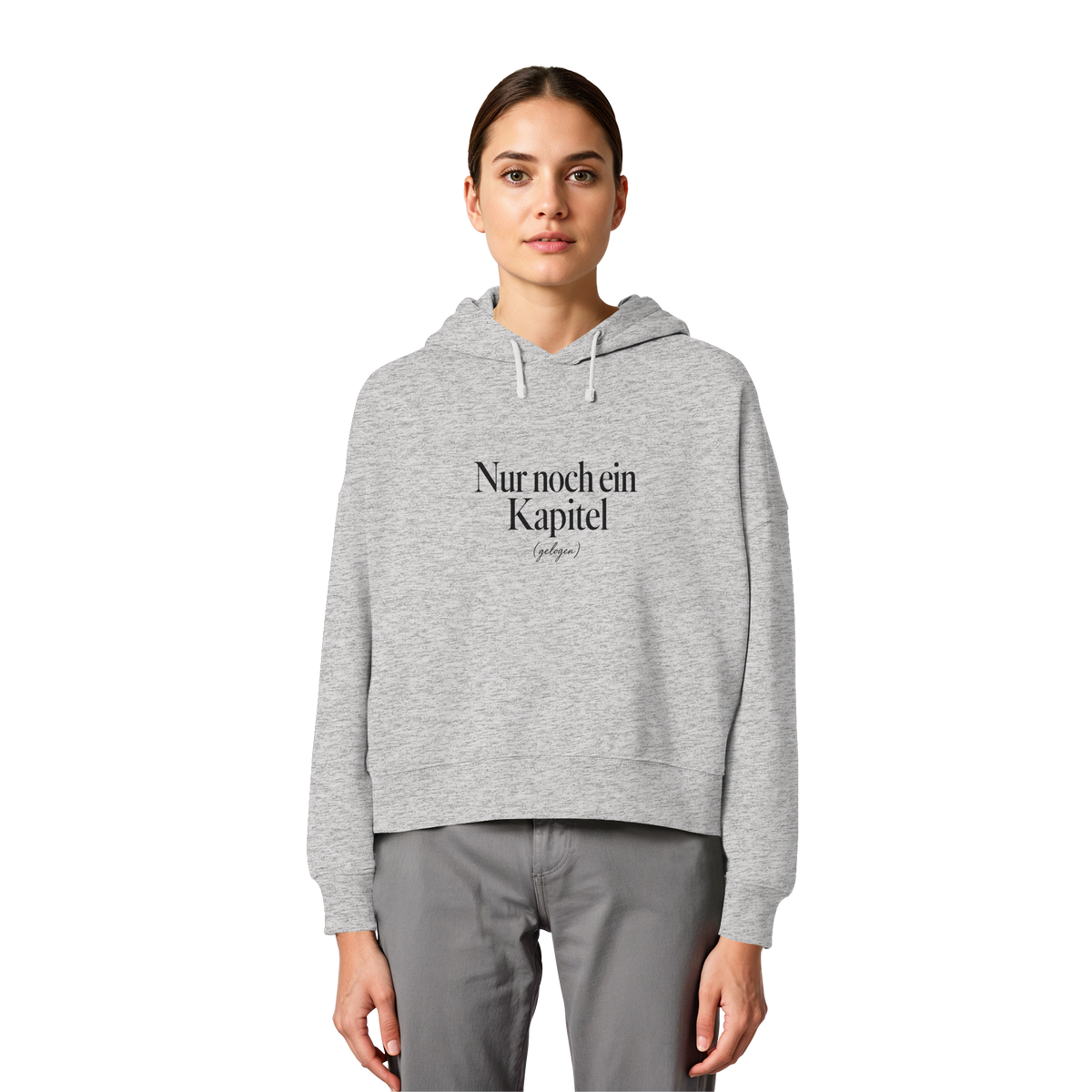 Nur noch ein Kapitel – Womens Organic Boxcut Hoodie
