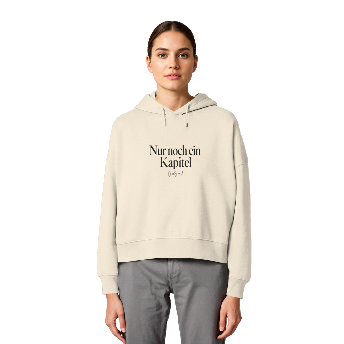 Nur noch ein Kapitel – Womens Organic Boxcut Hoodie