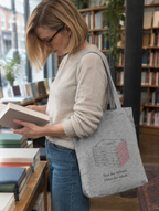 Farbschnitt Tote-Bag in Heather Grey in der Buchhandlung