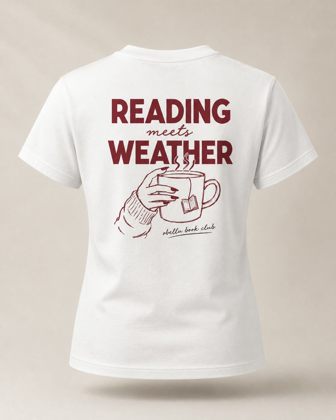 Reading Meets Weather – Classic T-Shirt in White – 3D-Produktansicht