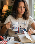 Wine & Books – Tasse in White matt – authentisches iPhone-Lifestylebild