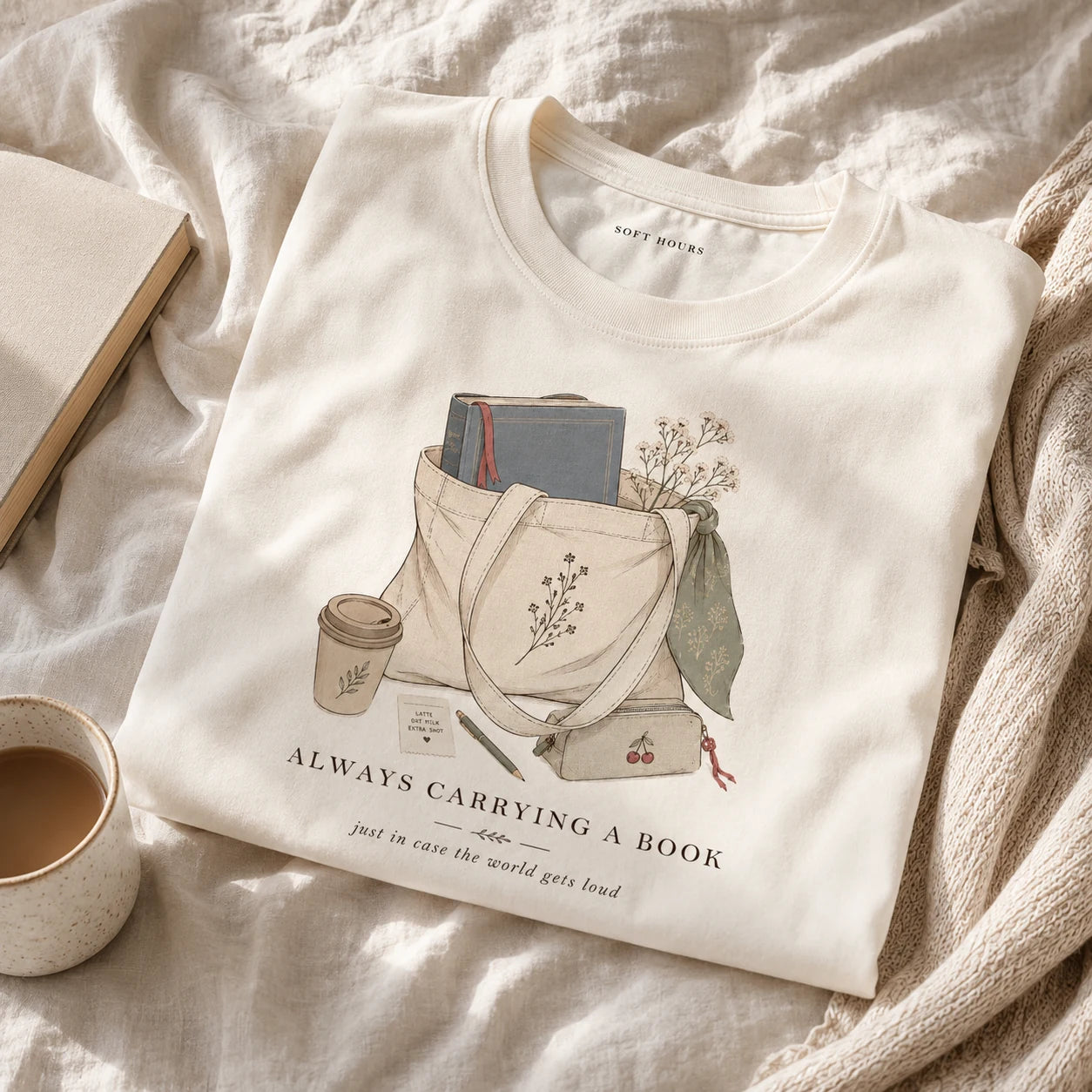 Always Carrying a Book - Ladies Organic Shirt