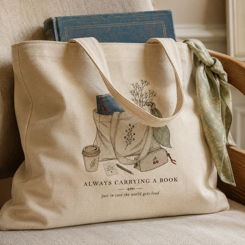 Always Carrying a Book - Organic Tote-Bag